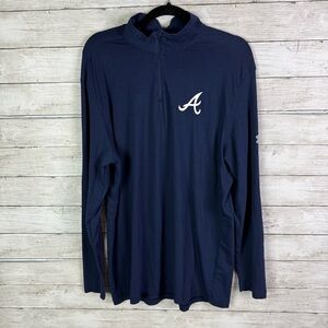 Under Armour Atlanta Braves 1/4 Zip Pull Over Size Large